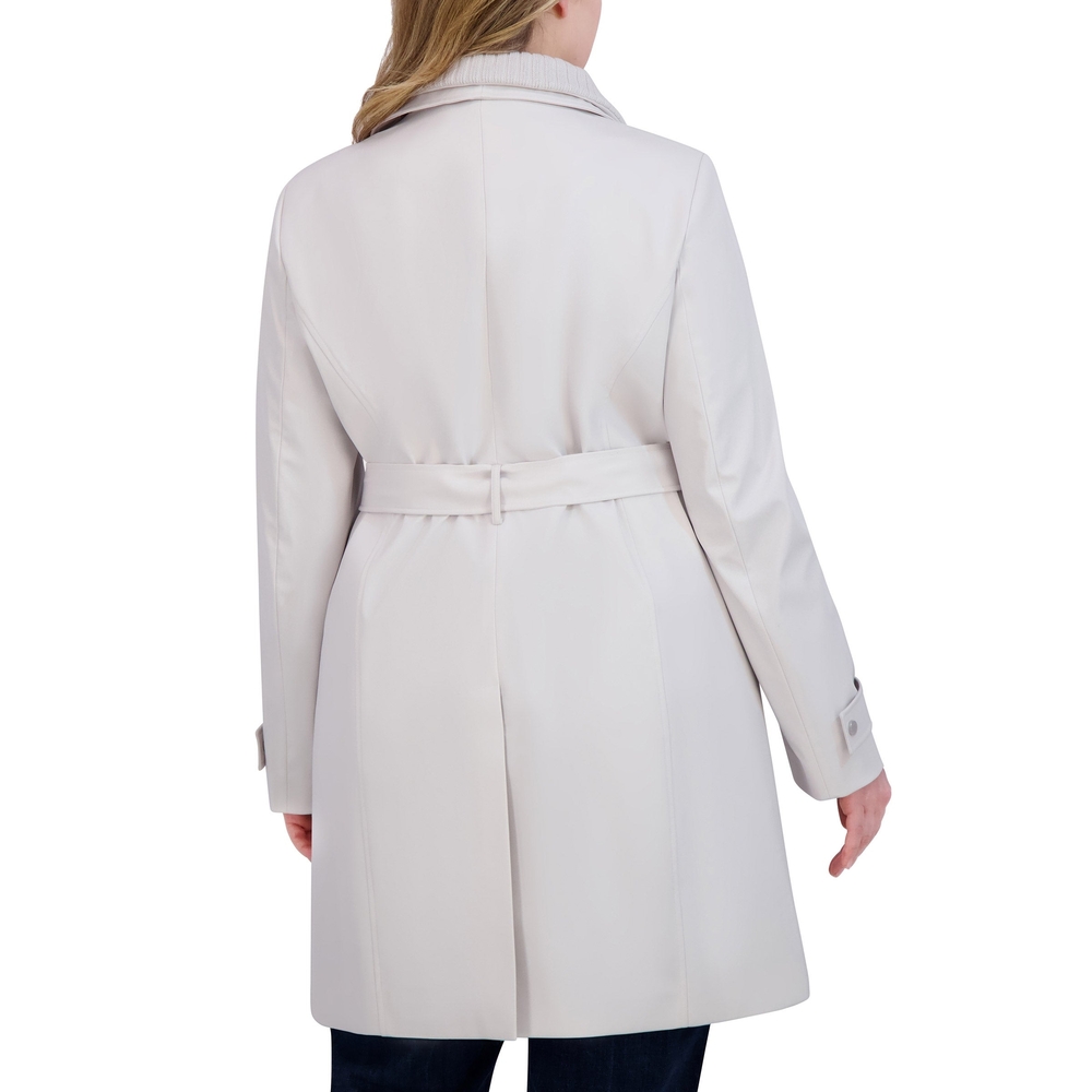 Halston Heritage Cream Belted Trench Coat - Picture 5 of 5